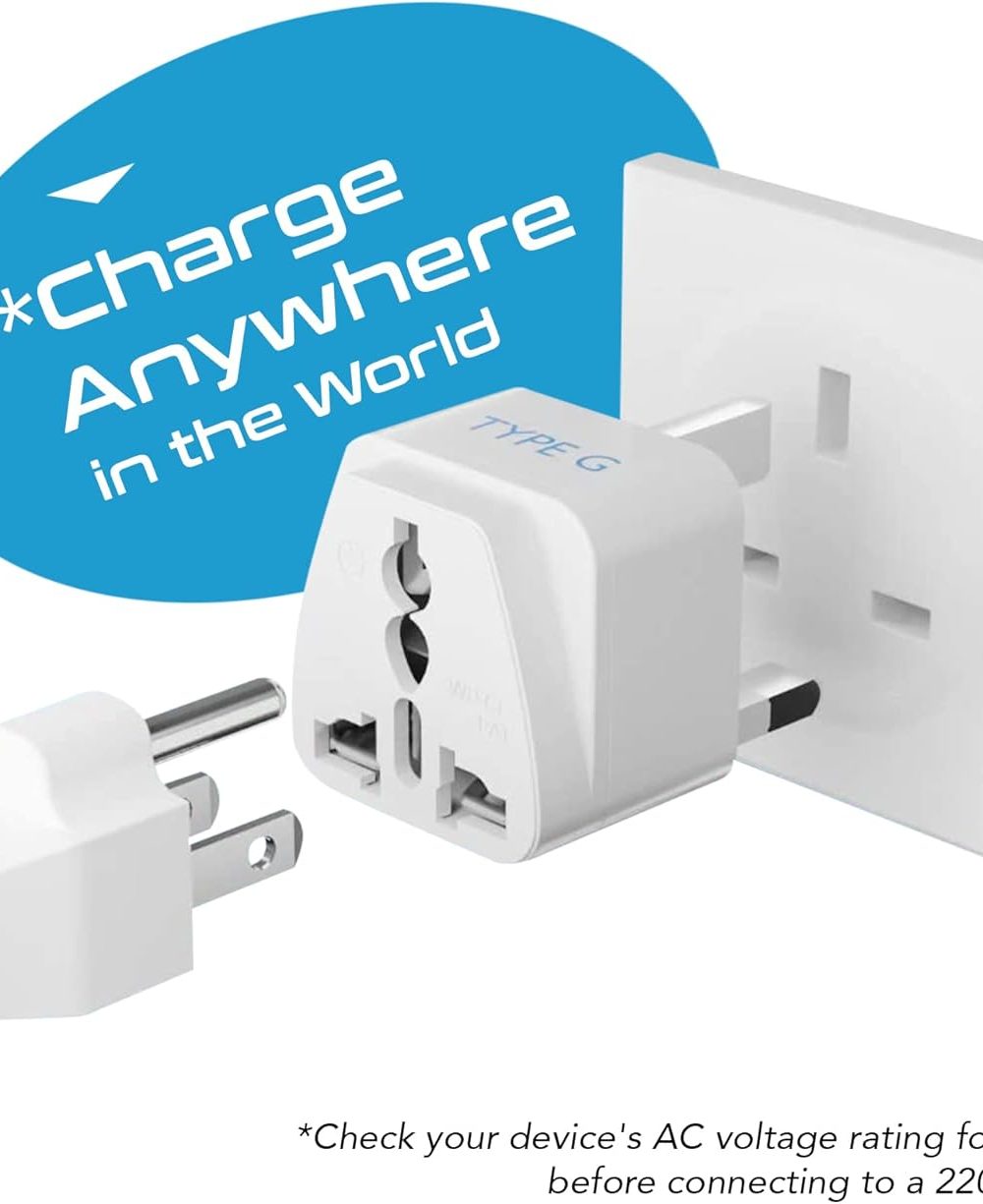 Ceptics Travel Adapter with Types A-M Plugs, Travel Plug Adapter Set Compatible with Power Sockets in All Continents, Compact World International Plug Adaptor Kit, Set of 12,GP-12PK - Image 6