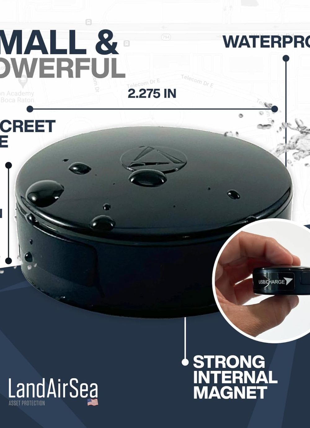 LandAirSea 54 GPS Tracker - Made in the USA from Domestic & Imported Parts. Long Battery, Magnetic, Waterproof, Global Tracking. Subscription Required - Image 3